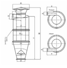 чертеж циклона ЦОЛ в Ижевске